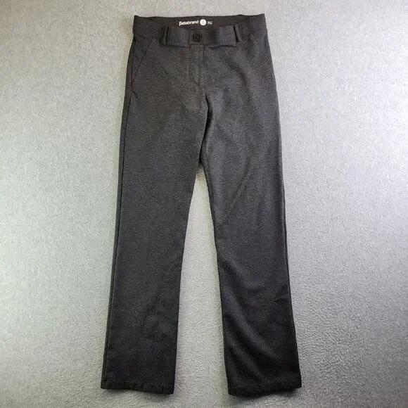 Betabrand Dress Pants Womens ST Long Gray Pull On Straight Leg Mid Rise Slimming - Picture 15 of 15